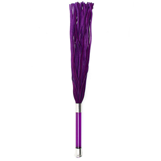 Purple Suede Flogger With Glass Handle And Crystal - APLTD