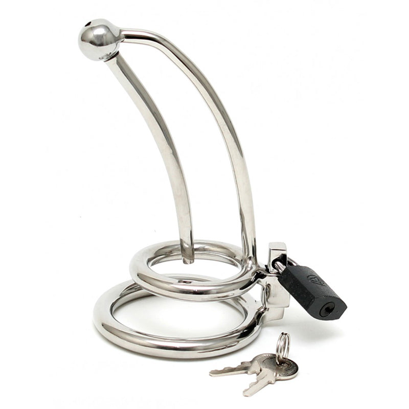 Chastity Penis Lock Curved With Urethral Tube - APLTD