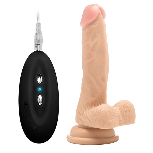 RealRock 7 Inch Vibrating Realistic Cock With Scrotum - APLTD