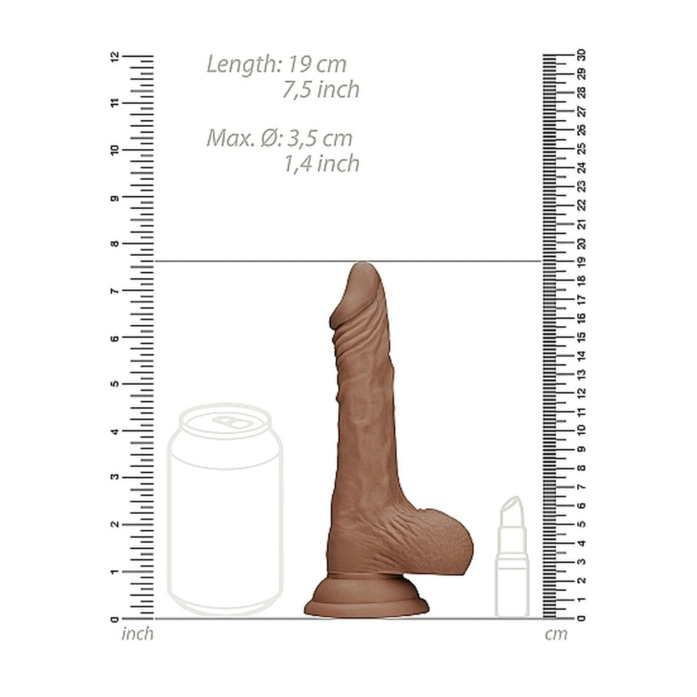 RealRock 7 Inch Dong With Testicles Flesh Tan - APLTD
