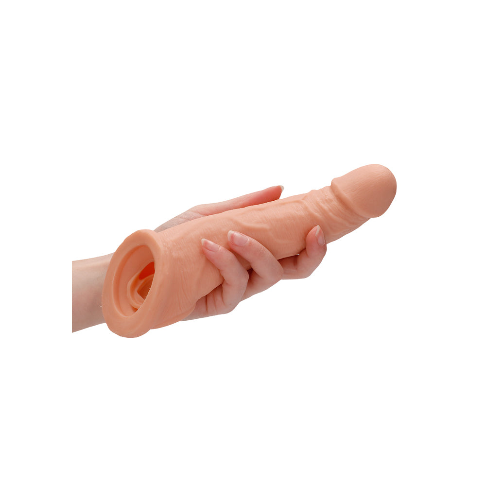 RealRock 8 Inch Penis Sleeve Flesh Pink - APLTD