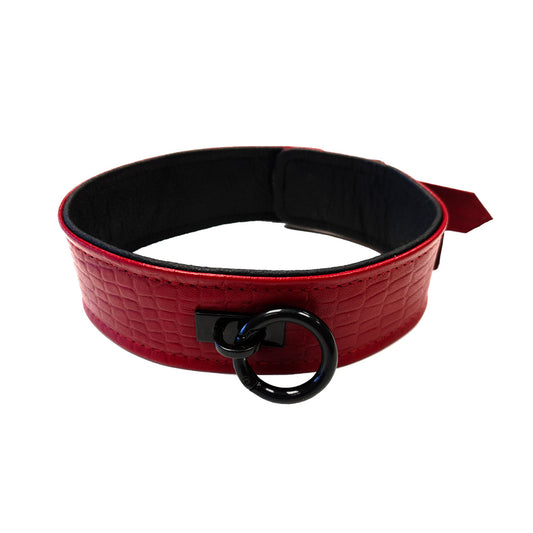 Rouge Garments Leather Croc Print Collar - APLTD