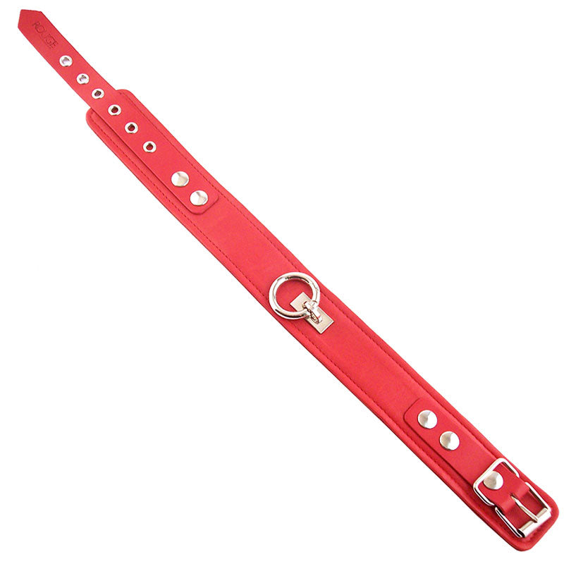 Rouge Garments Plain Red Leather Collar - APLTD