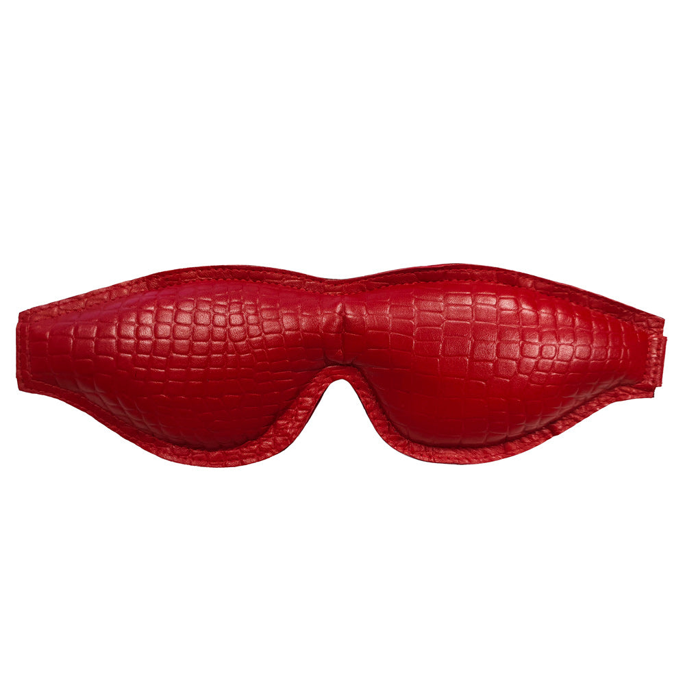 Rouge Garments Leather Croc Print Padded Blindfold - APLTD