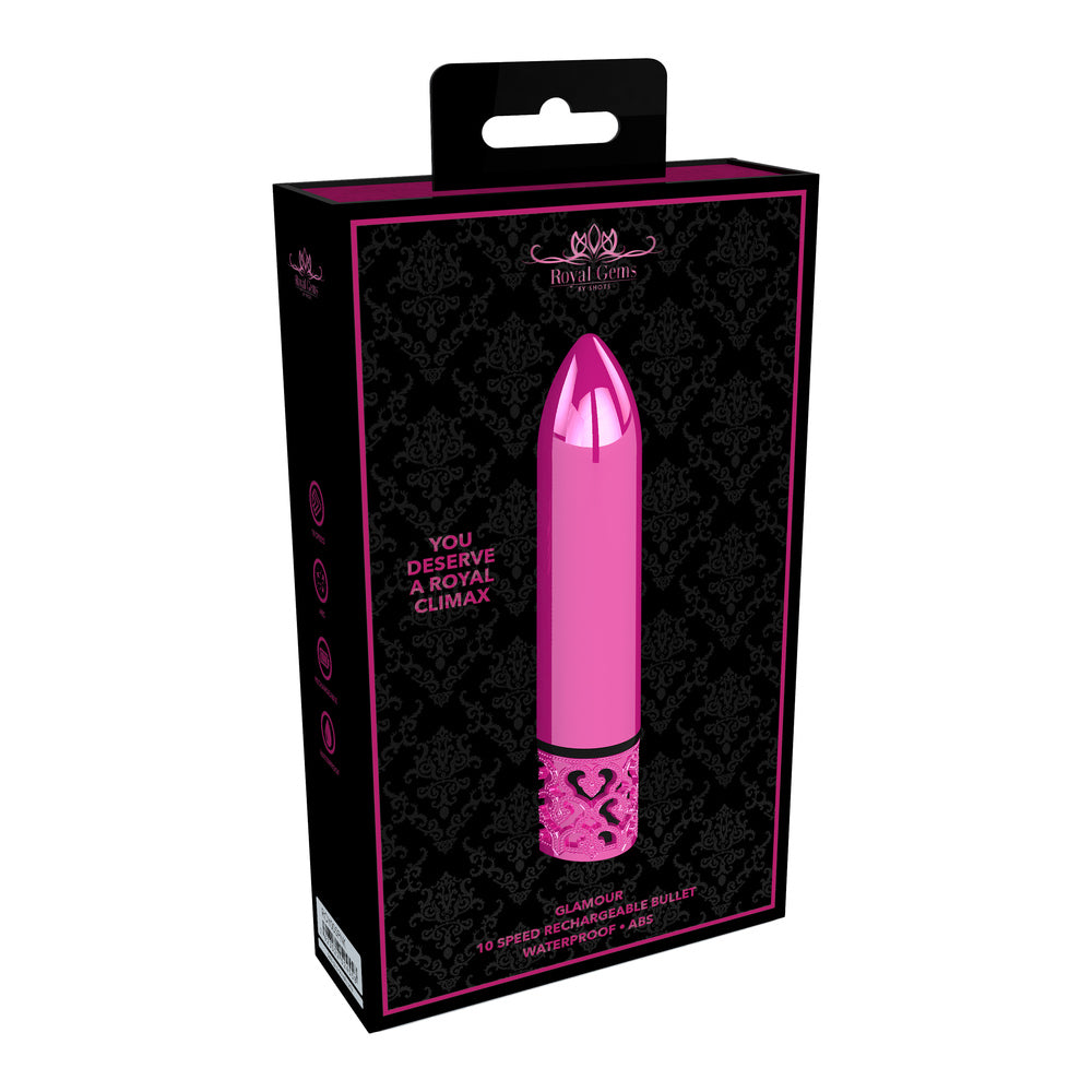 Royal Gems Glamour Rechargeable Bullet Pink - APLTD