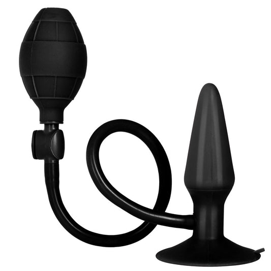 Black Booty Call Pumper Silicone Inflatable Small Anal Plug - APLTD