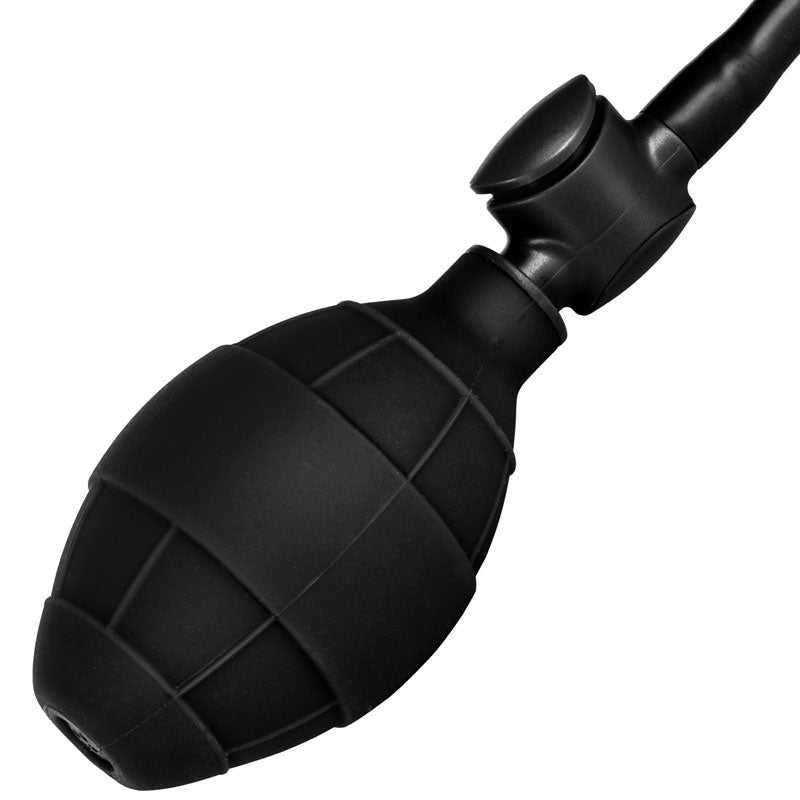 Black Booty Call Pumper Silicone Inflatable Small Anal Plug - APLTD
