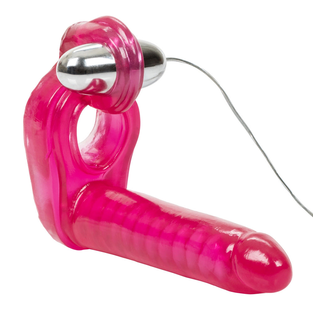Ultimate Triple Stimulator Vibrating Cock Ring With Dong - APLTD