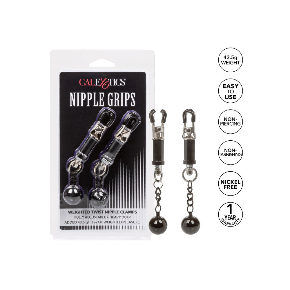 Nipple Grips Weighted Twist Nipple Clamps - APLTD