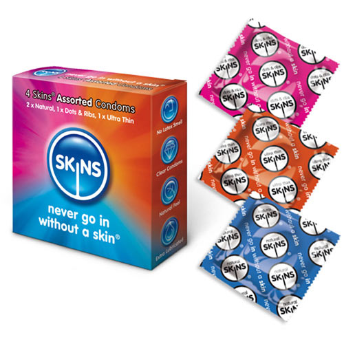 Skins Condoms Assorted 4 Pack - APLTD