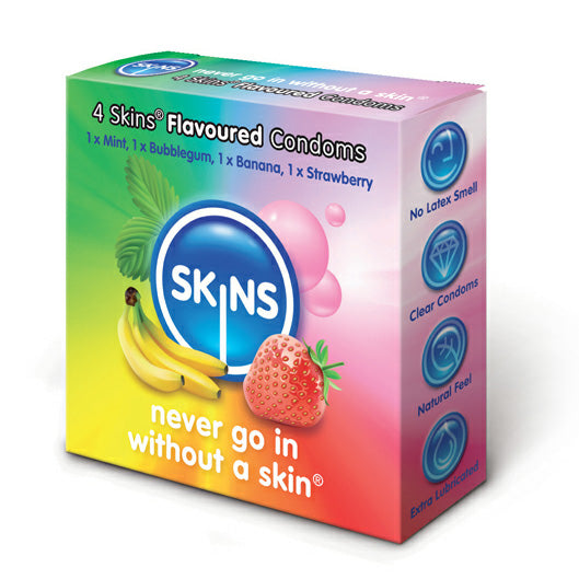 Skins Flavoured Condoms 4 Pack - APLTD