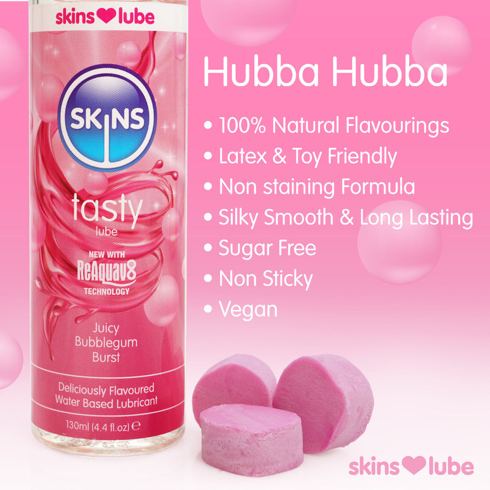 Skins Juicy Bubblegum Blast Lubrifiant à base d'eau 130 ml