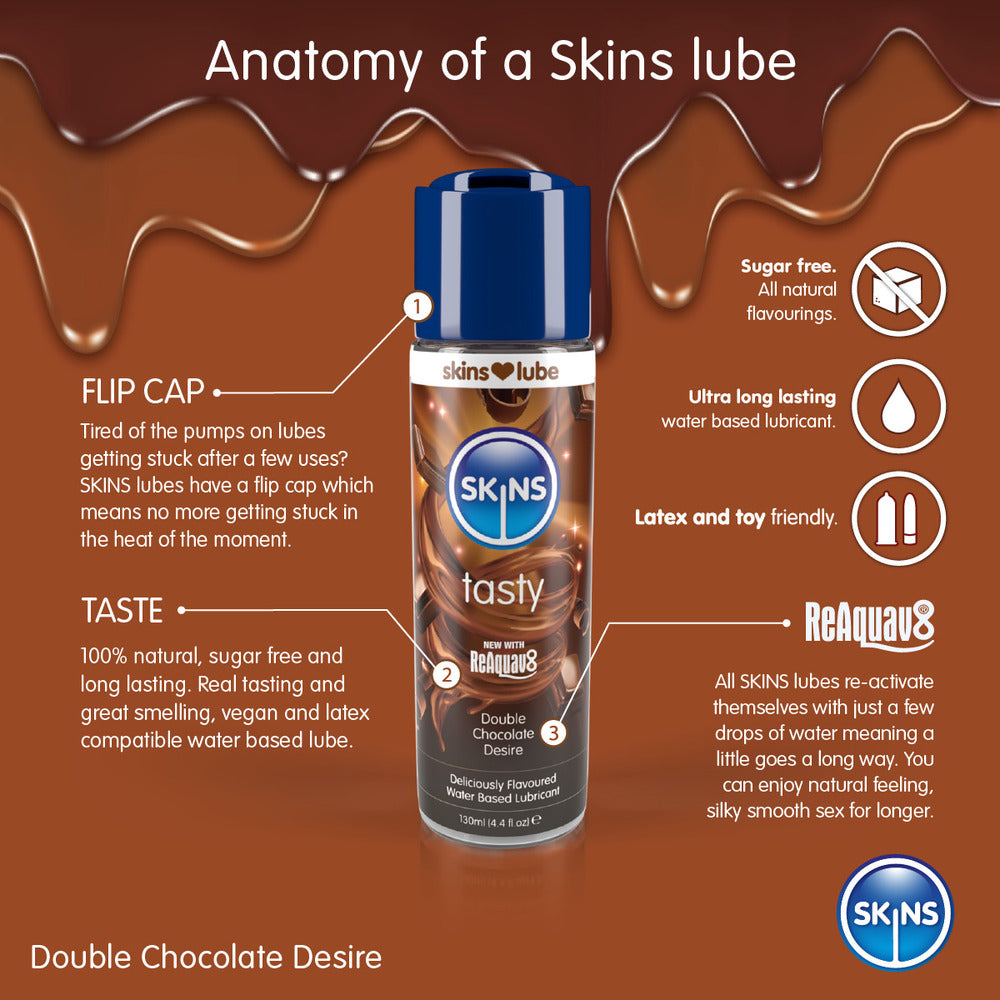 Skins Double Chocolate Desire Gleitmittel auf Wasserbasis 130ml