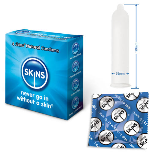 Skins Condoms Natural 4 Pack - APLTD