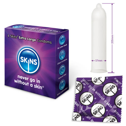 Skins Condoms Extra Large 4 Pack - APLTD