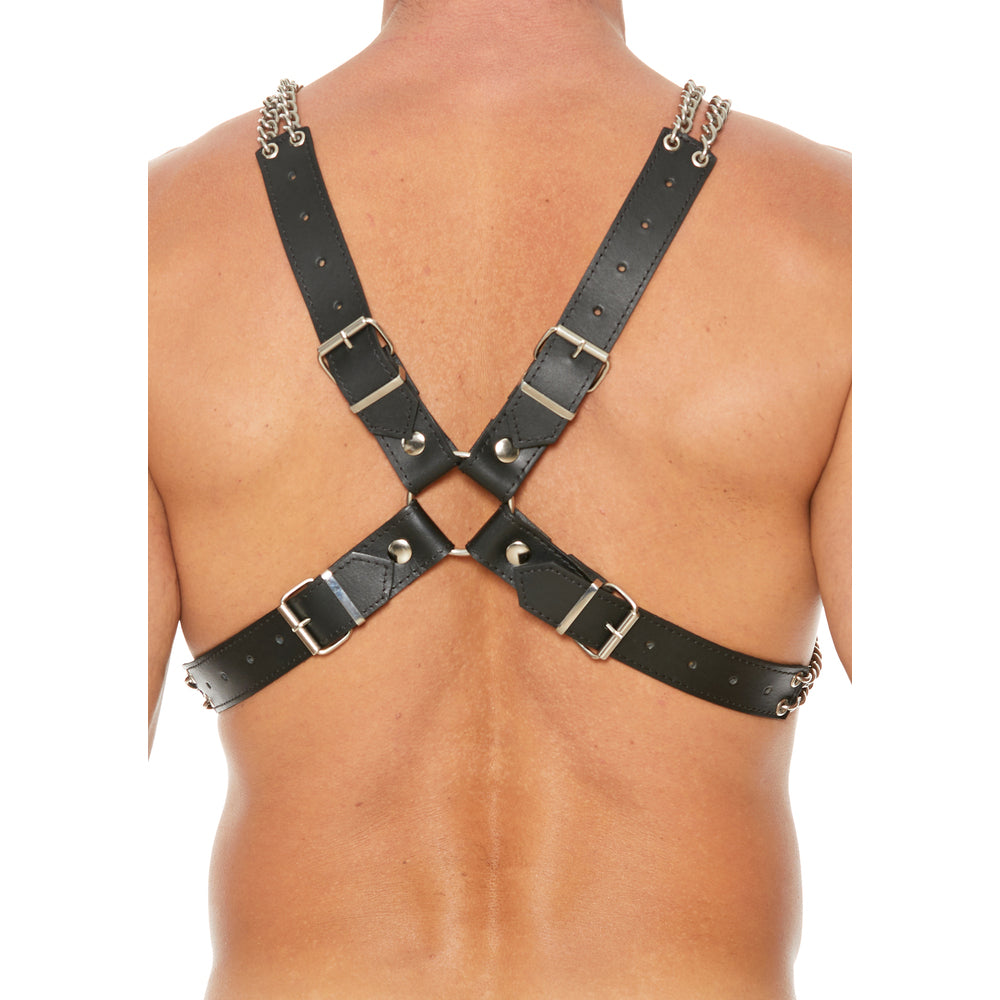 Heavy Duty Leather And Chain Body Harness - APLTD