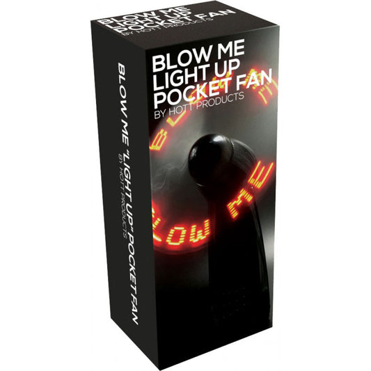 Blow Me Light Up Pocket Fan Black - APLTD