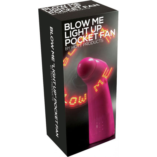 Blow Me Light Up Pocket Fan Pink - APLTD