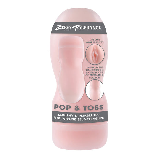Zero Tolerance Pop And Toss Stroker Flesh Pink - APLTD