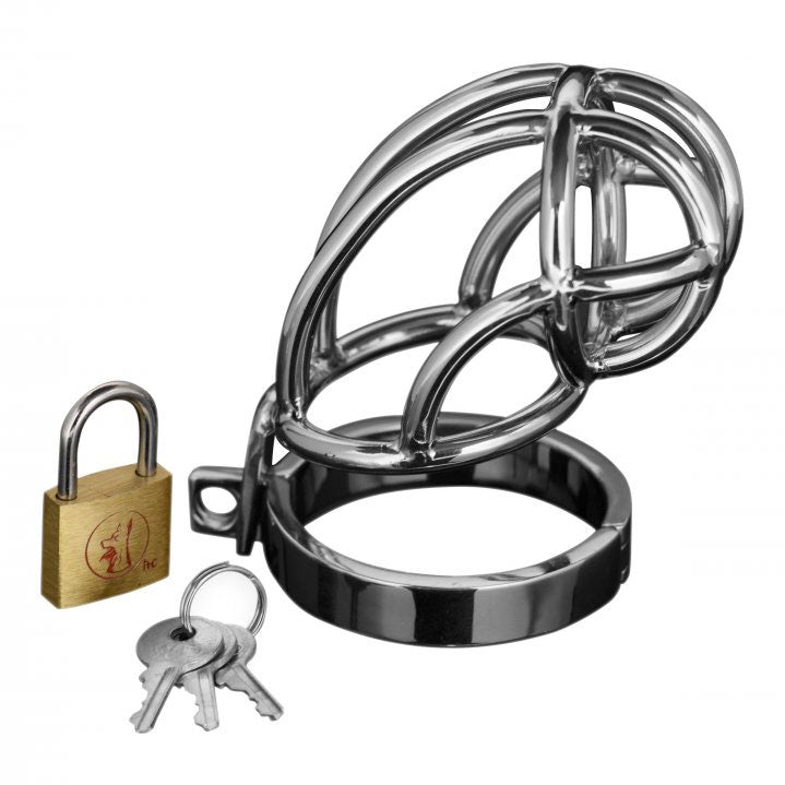 Captus Stainless Steel Locking Chastity Cage - APLTD