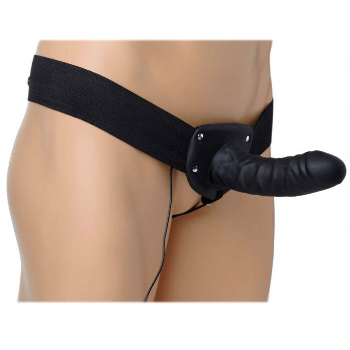 Deluxe Vibro Erection Assist Hollow Silicone Strap On - APLTD