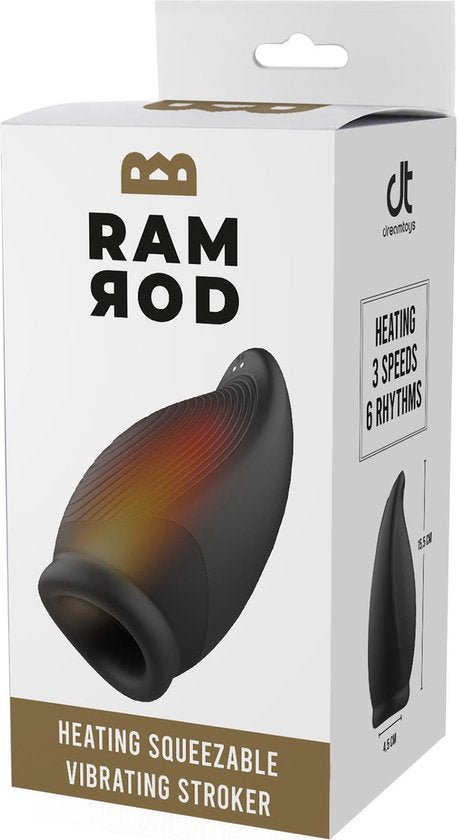 Ramrod Heating Squeezable Vibrating Stroker - Adults Play
