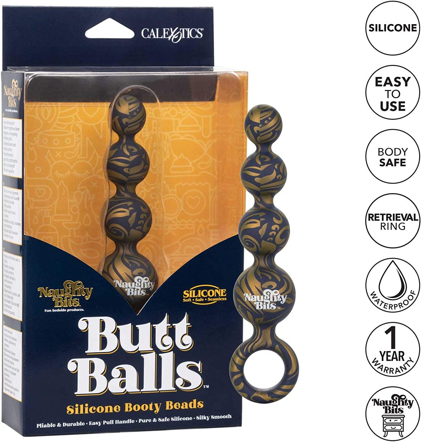 Naughty Bits Butt Balls Silicone Booty Beads - APLTD