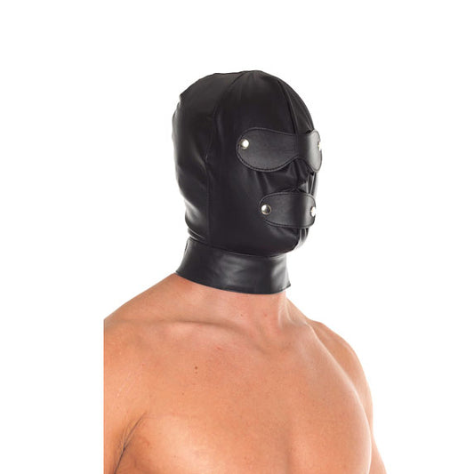 Leather Full Face Mask With Detachable Blinkers - APLTD