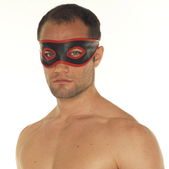 Red And Black Leather Mask - APLTD