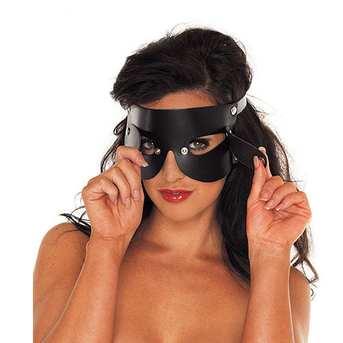 Leather Blindfold With Detachable Blinkers - APLTD
