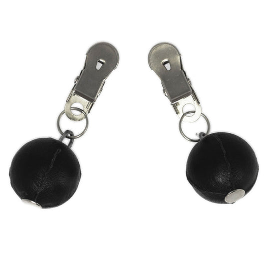 Nipple Clamps With Round Black Weights - APLTD