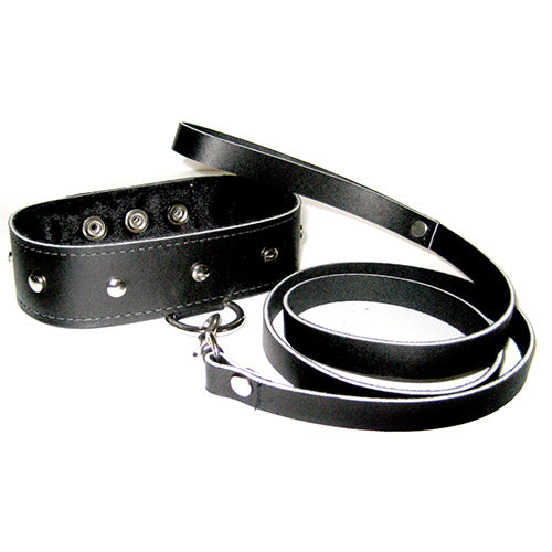SportSheets Leather Leash And Collar - APLTD
